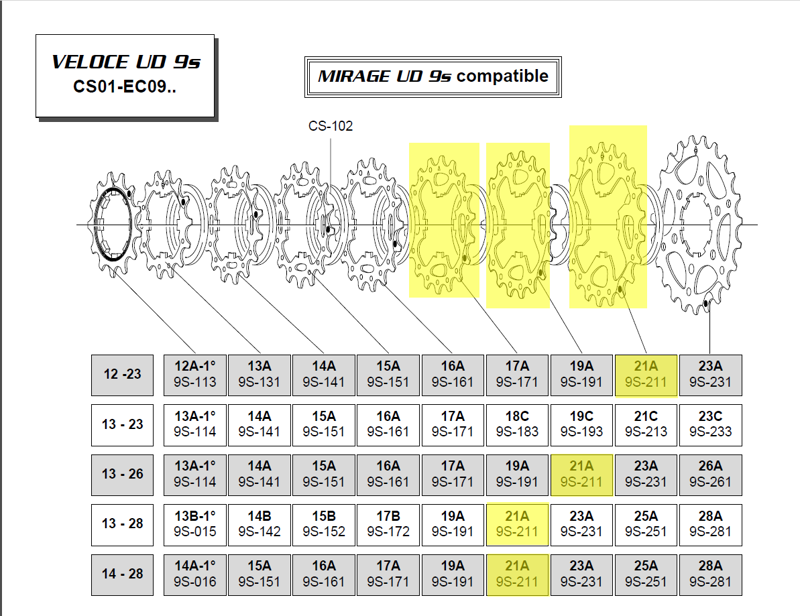 Campagnolo Z 21A sprocket