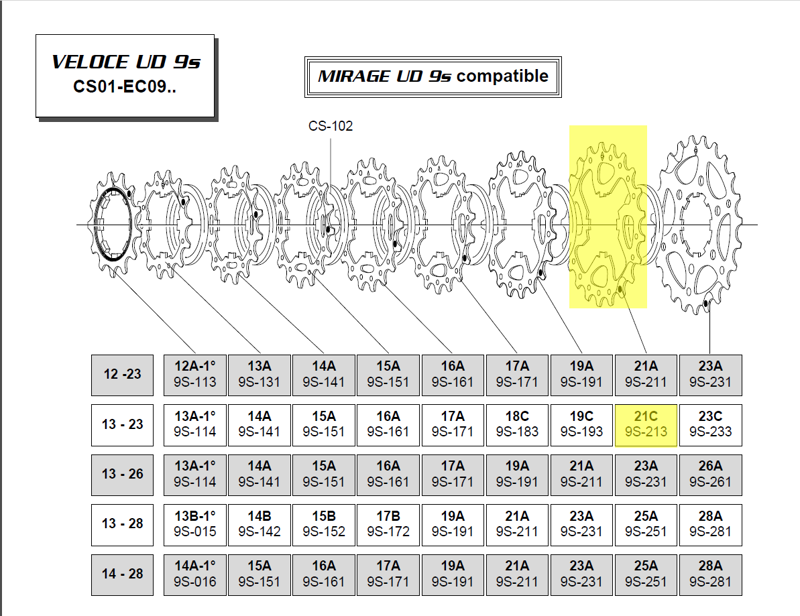 Campagnolo Z 21C sprocket