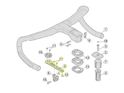 Overig VISION HBSP METRON 5D ACR EVO Computer mount one-piece alloy - EL452