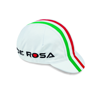 351 - White cap with italian flag - De Rosa 2020