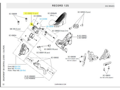 Campagnolo Ergopower bleeding screw (LOS)