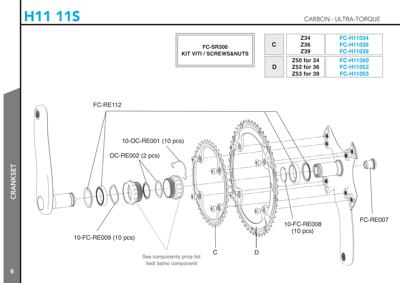 Campagnolo 172,5 mm - H11 UT 11s crankset