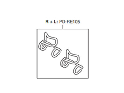 set of pedal springs (r.h. + l.h.)