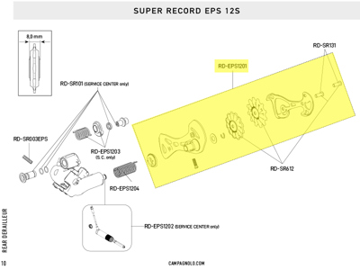 complete SR EPS 12s derailleur cage