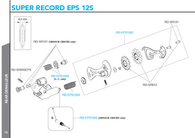 Campagnolo 12s EPS - SUPER RECORD EPS 12s rear derailleur