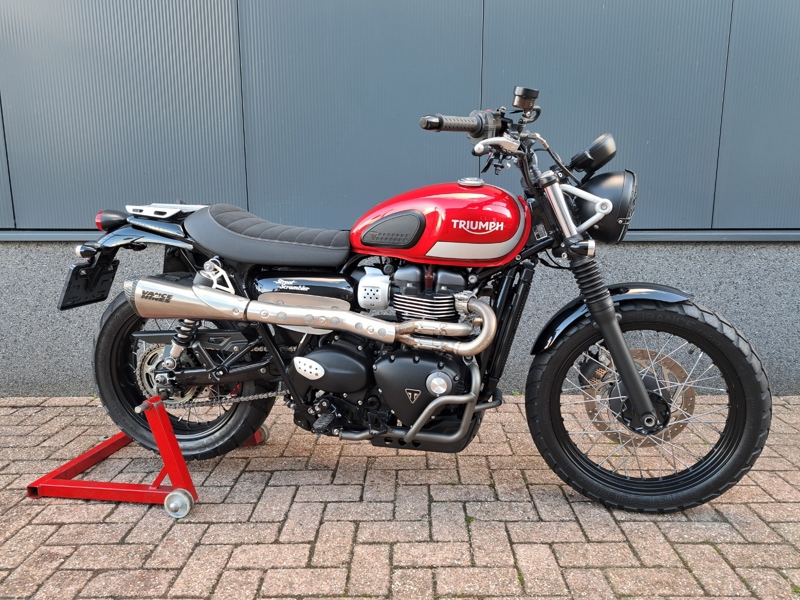 VERKOCHT .....Triumph Street Scrambler 900