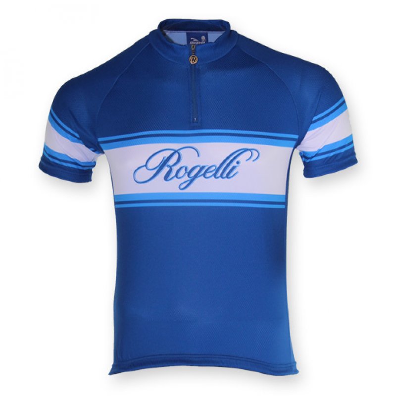 Rogelli Retro wielershirt Kobalt/Wit