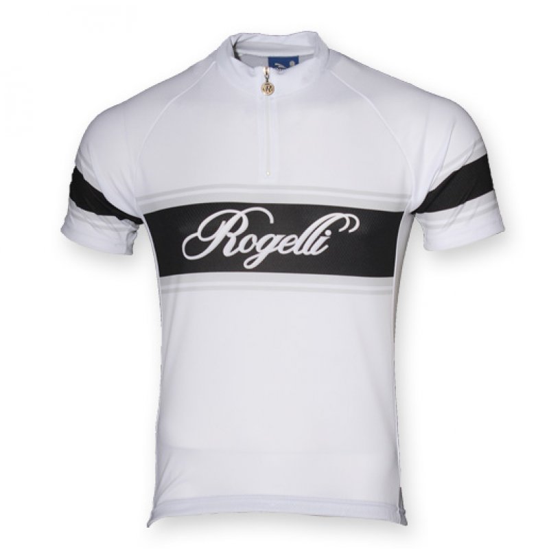 Rogelli Retro wielershirt Wit/Zwart