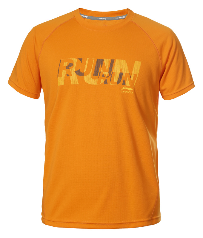 Li-Ning Stuart T-shirt met RUN print oranje color 466