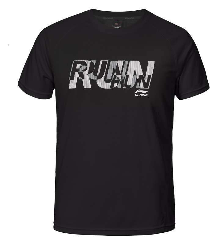 Li-Ning Stuart T-shirt met RUN print zwart color 990