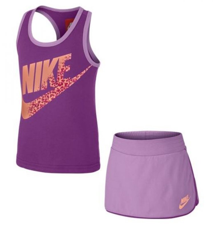 Nike Skirt and Top set Little Girls paars 644524