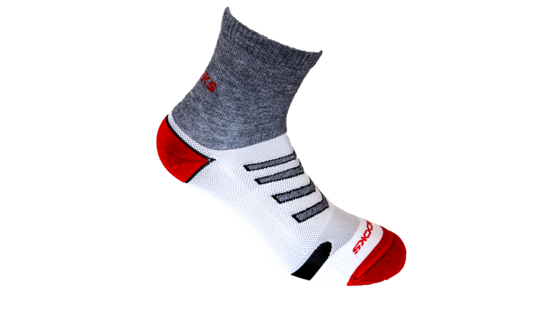 Brooks Unisex Ravenna Lightweight Sock [asphalt/red]