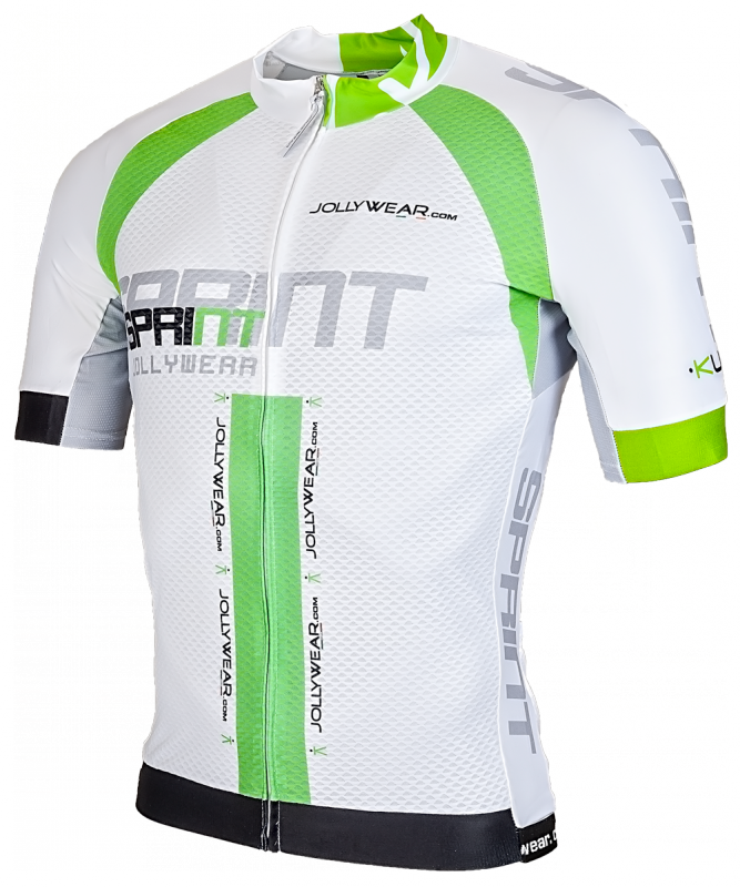 Jollywear Sprint cycling shirt green/white