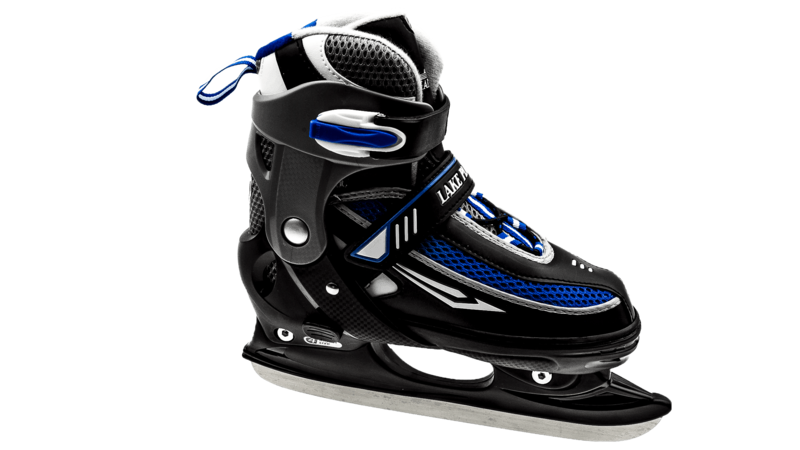 Lake Placid Hockeyschaats Verstelbaar Zwart/Blauw