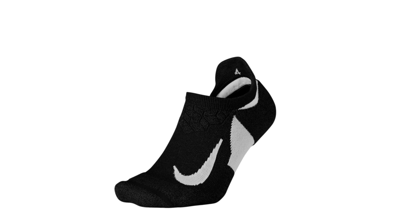 Nike Elite Cushion No show Running socks black/white unisex