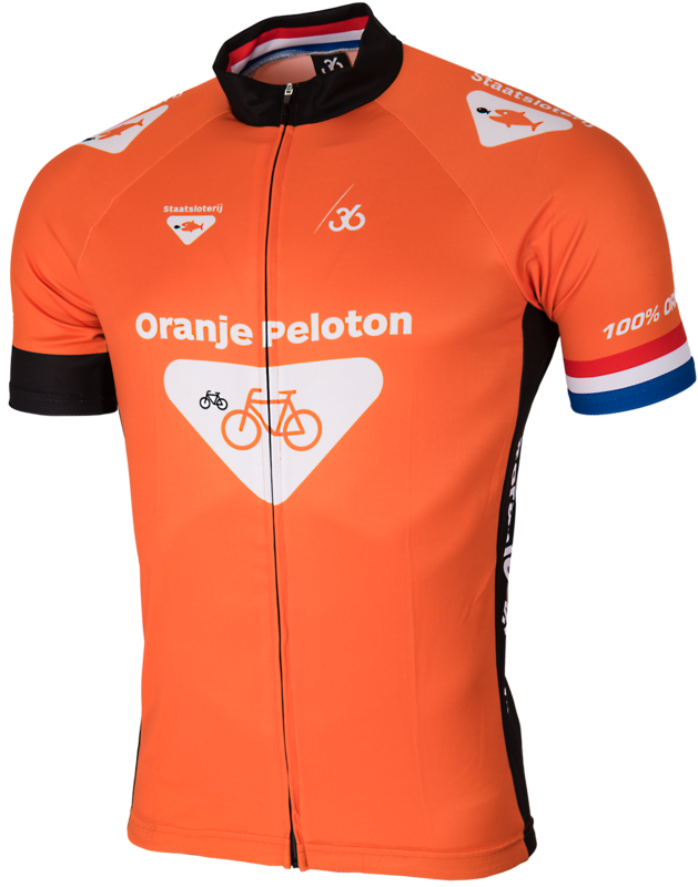 36 Oranje peloton cycling shirt