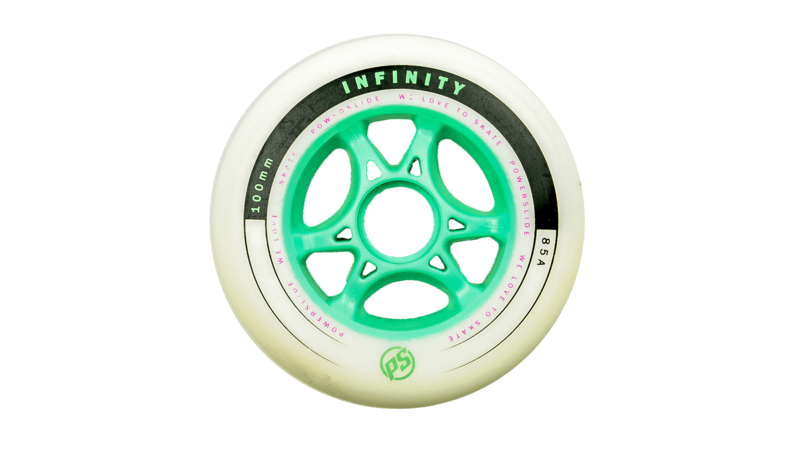 Powerslide Infinity II 100mm Limited Edition Wit/Zwart/Mint Groen