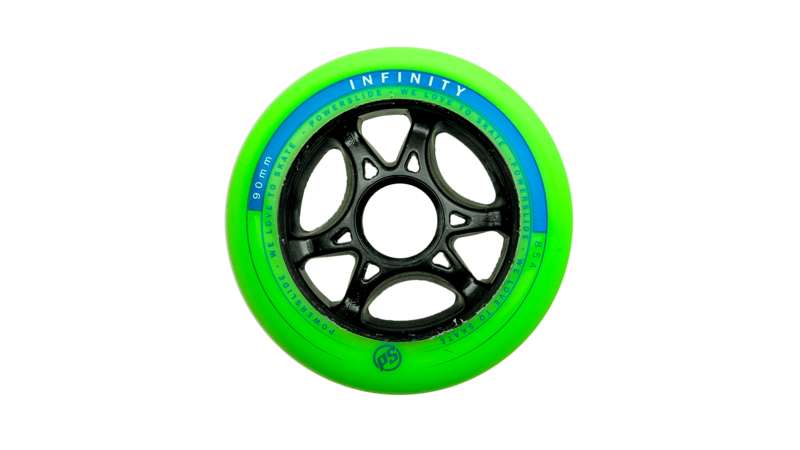 Powerslide Infinity II 90mm Limited Edition appel Groen/Blauw