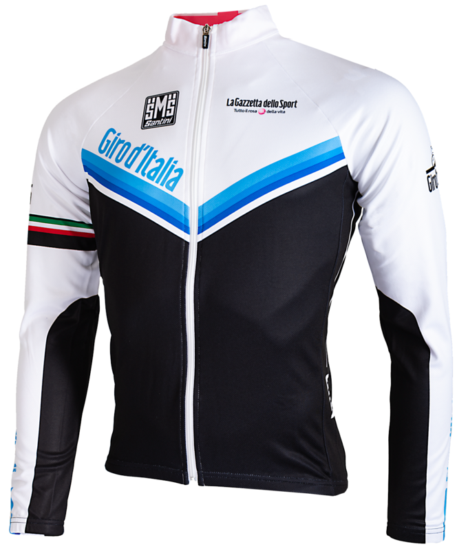 Santini Fietsshirt Giro D'Italia Blauw-Zwart-Wit