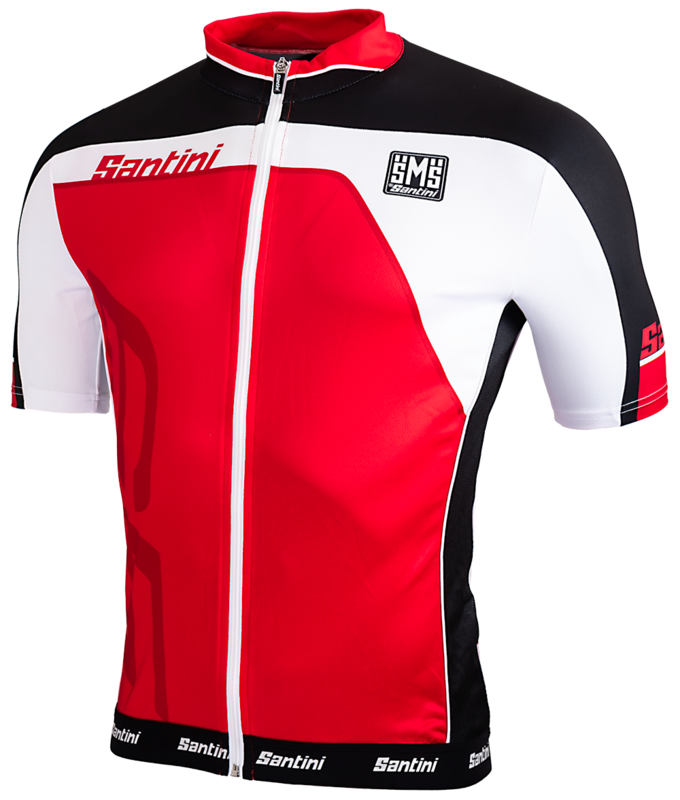 Santini Cycleshirt Red Short Sleeves