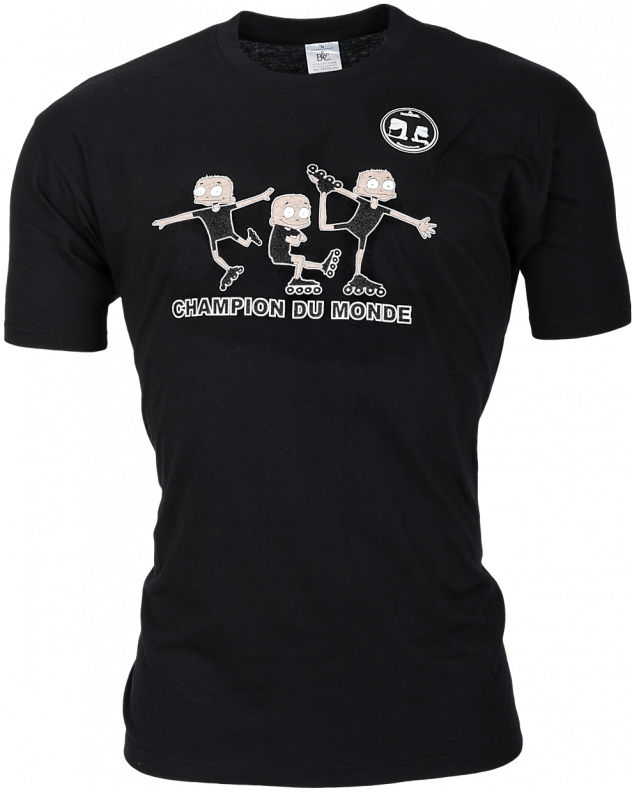  T-shirt 'Champion du monde' zwart