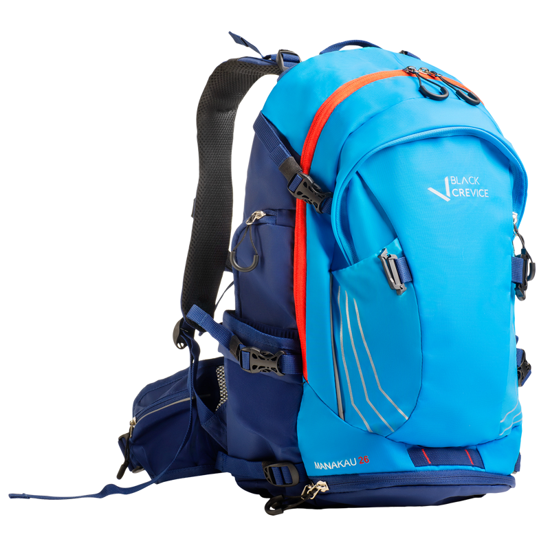 Black Crevise premium hiking backpack blue