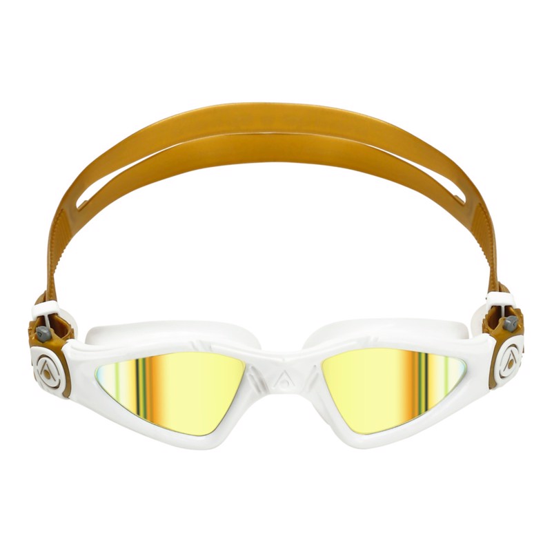 Aqua Sphere Kayenne Compact/Small fit  White/Gold - Gold titanium mirrored lens
