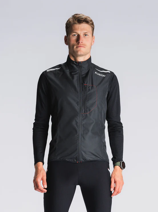 Fusion mens S1 run vest black