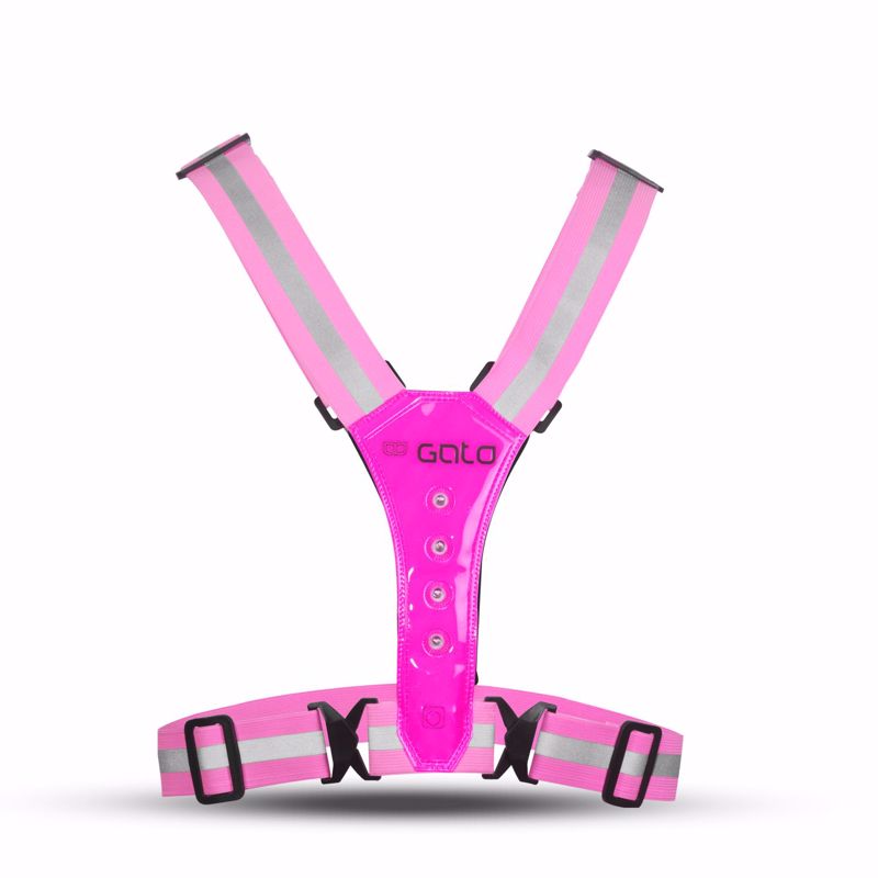 Gato Led Safer Sport Vest Hot Pink