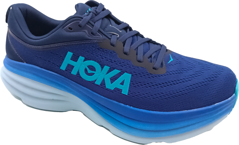 Buy HOKA ONE ONE Bondi 8 Mens Shoes, Bellwether Blue/Bluing, 8 at