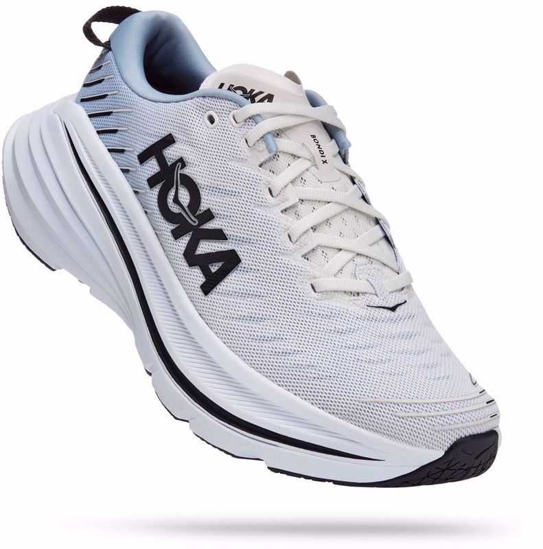 Hoka Bondi X Blanc de Blanc / Blue Fog
