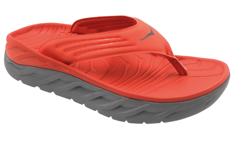 Hoka One One Men's Ora recovery flip - herstel slippers - Mandarin Red / Wild Dove