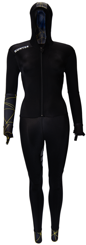 Hunter Speedsuit Lines Lycra Yellow