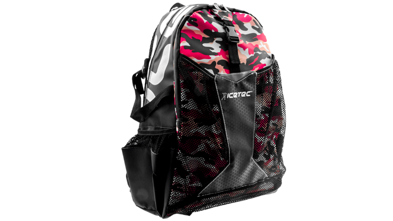 Icetec sac à dos skate / rollerblade camouflage rose étanche