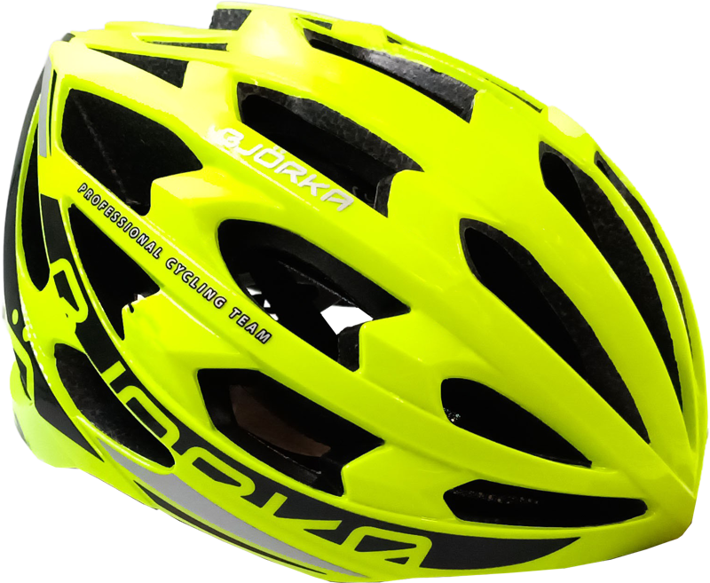 Bjorka Route Sprinter bicycle/skate helmet neon yellow