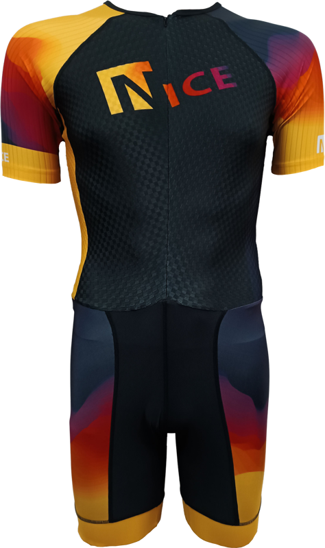 Nice inline skating suit red/yellow
