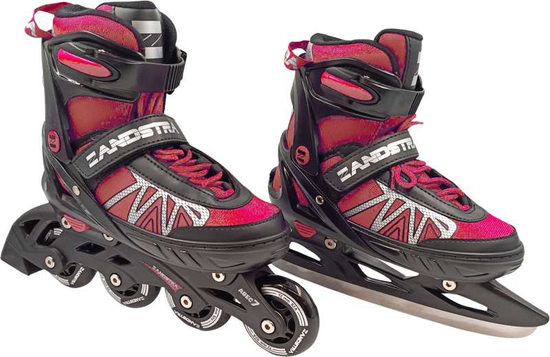 Zandstra Combo Kinder-Rollerblade/Kinder-IceSkate rot