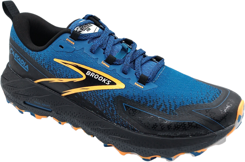 Brooks Cascadia 18 blue sapphire/black/orange