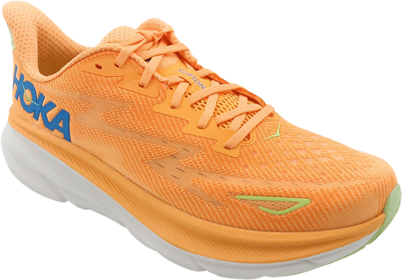 Hoka One One Clifton 9  solar flare / lettuce