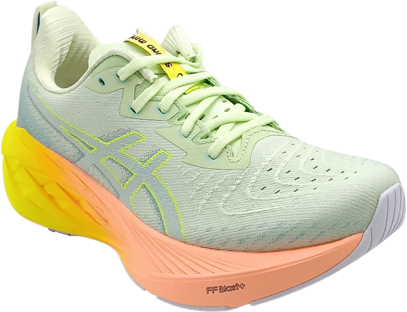 Asics Novablast 4 PARIS cool matcha/safety yellow