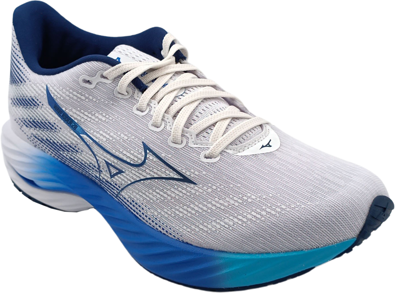 Mizuno Wave Rider 28 white/estate blue/mugen blue