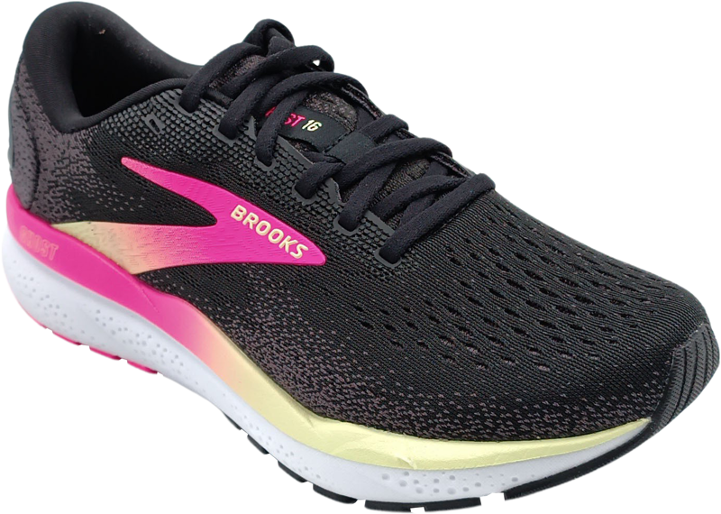 Brooks Ghost 16 black/pink/yellow