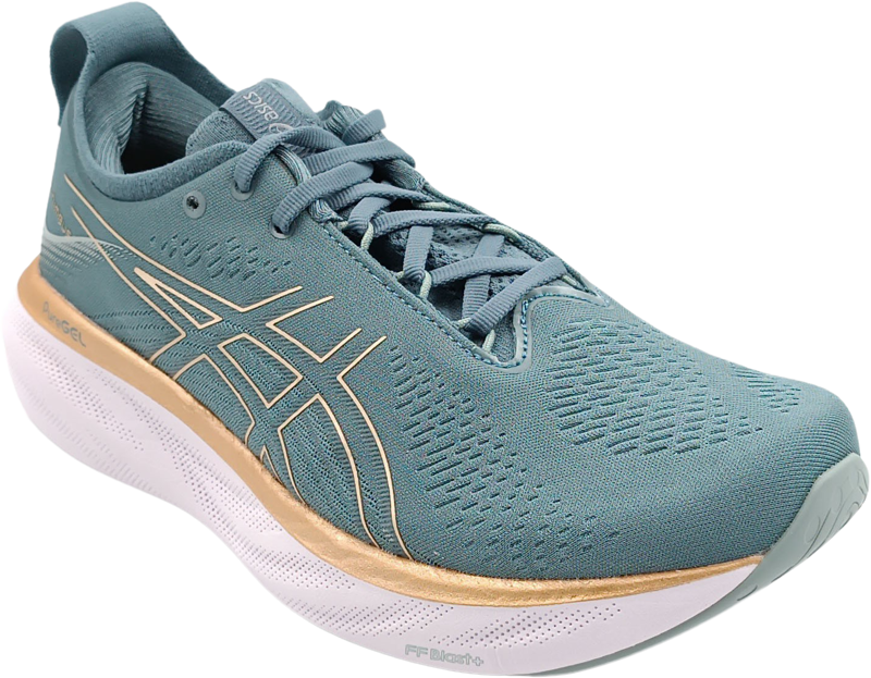 Asics Nimbus 25 foggy teal/champagne