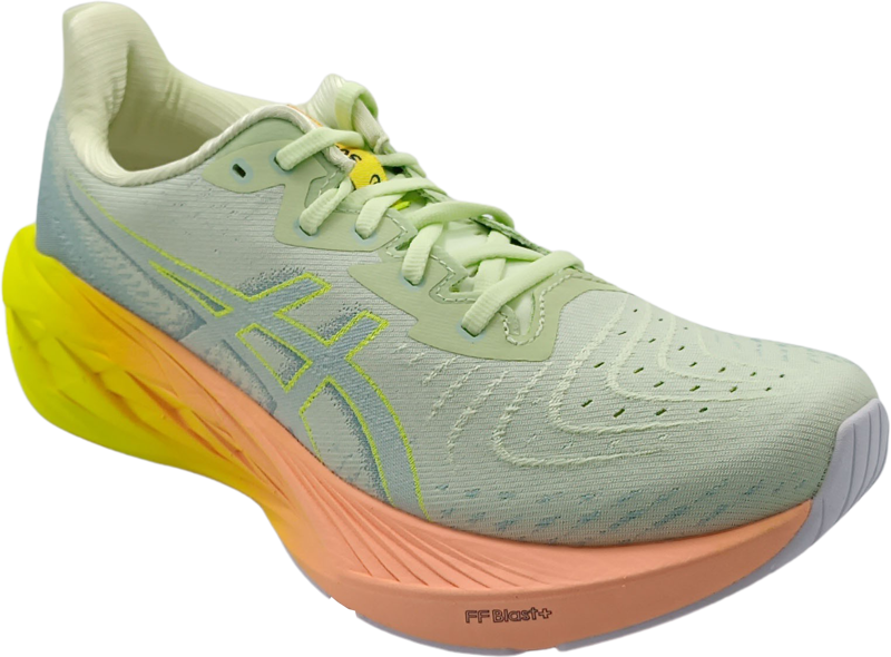 Asics Novablast 4 Paris cool matcha/safety yellow