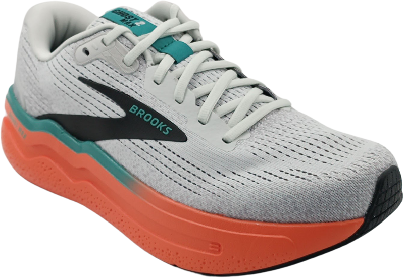 Brooks Ghost Max 2 oyster mushroom/orange/teal