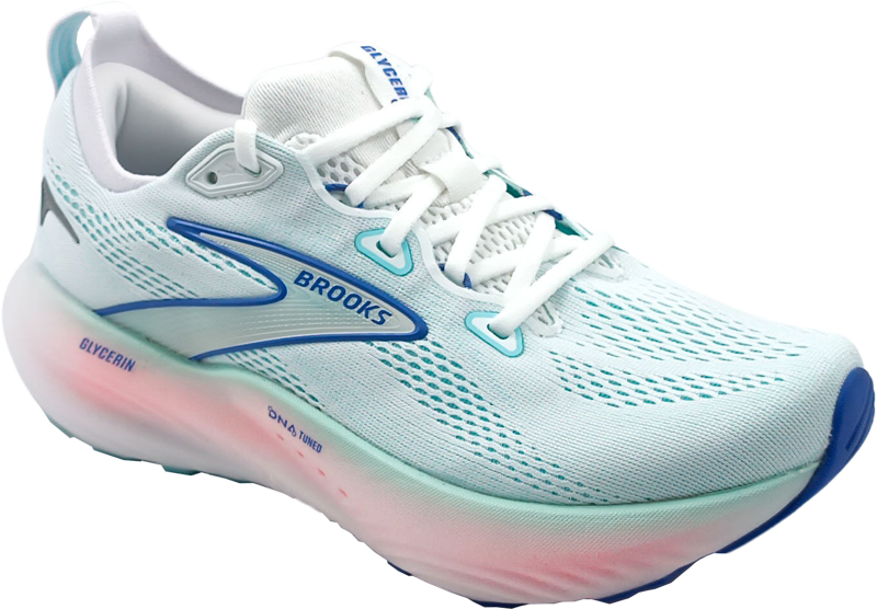 Brooks Glycerin 22 white/limpet shell/amparo blue