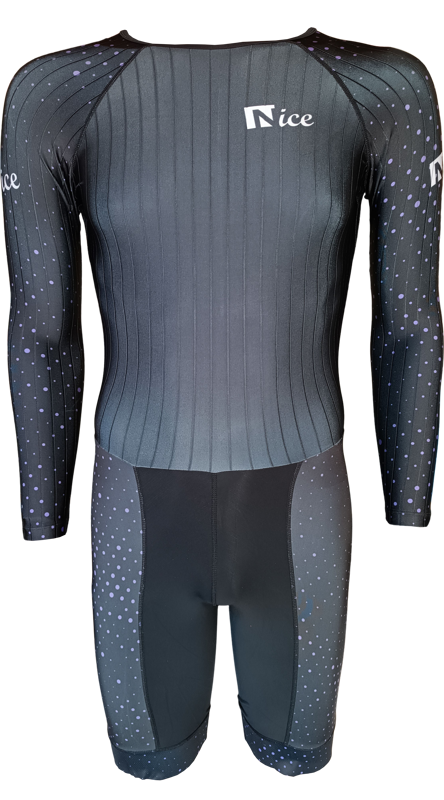 Nice Inline-Skating-Anzug purple dots long-sleeve
