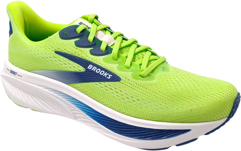 Brooks Ghost 17 acid lime/navy/white