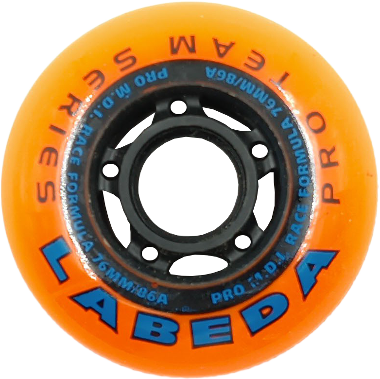 Labeda pro team series oranje 76mm/86A (set van 8 stuks)