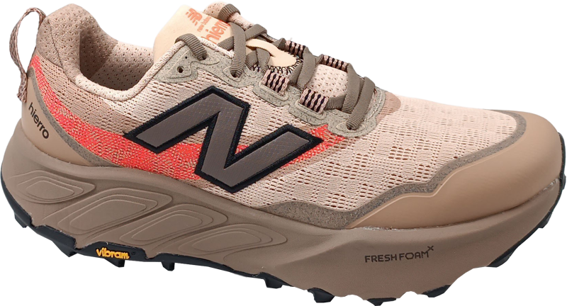 New Balance Fresh Foam Hierro V9 desert clay met earth shadow en urgent red